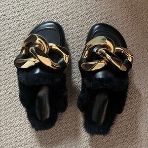 Authentic JW Anderson Fuzzy Slip On Loafers